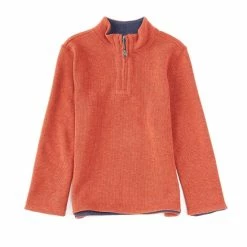 Top 10 ⌛ Class Club Little Boys 2T-7 Quarter Zip Reversible Flat Back Ribbed Pullover Rust Heather 🎁 -Class Club Shop unnamed file 102