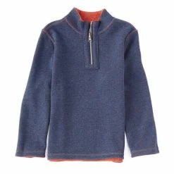 Top 10 ⌛ Class Club Little Boys 2T-7 Quarter Zip Reversible Flat Back Ribbed Pullover Rust Heather 🎁 -Class Club Shop unnamed file 103