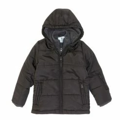 Budget 🛒 Class Club Little Boys 2T-7 Bib Hooded Puffer Jacket Navy ⌛