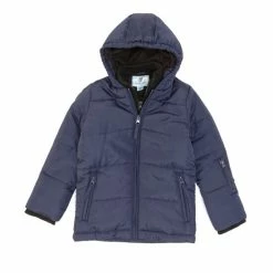 Budget 🛒 Class Club Little Boys 2T-7 Bib Hooded Puffer Jacket Navy ⌛ -Class Club Shop unnamed file 107