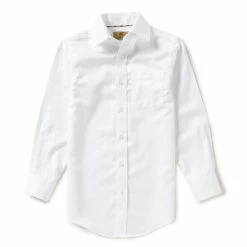 Coupon ❤️ Class Club Gold Label Big Boys 8-20 Spread Collar Herringbone 👕 Shirt White 👍
