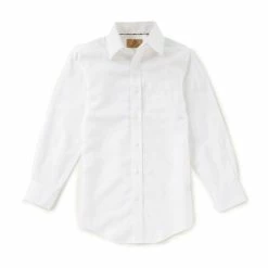 Buy 🛒 Class Club Gold Label Big Boys 8-20 Non-Iron Textured Button-Front 👗 Dress 👚 Shirt White 🥰