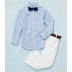 Outlet 🔔 Class Club Boys Solid Silk Bow Tie Silver 🎁 -Class Club Shop unnamed file 331