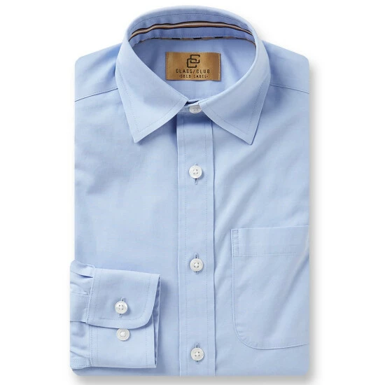 Cheapest 🎉 Class Club Gold Label Big Boys 8-20 Non-Iron Long-Sleeve Pinpoint Oxford Button-Front 👕 Shirt Blue 🎁 3 Cheapest 🎉 Class Club Gold Label Big Boys 8-20 Non-Iron Long-Sleeve Pinpoint Oxford Button-Front 👕 Shirt Blue 🎁 - Image 3
