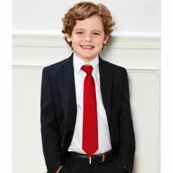 Brand new 🌟 Class Club Boys Basic Solid 14#double; Tie Black 🌟 -Class Club Shop unnamed file 365