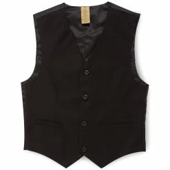 Cheapest 😉 Class Club Gold Label Big Boys 8-20 Basic Black Vest 👏