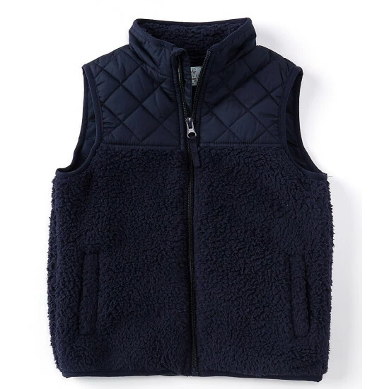 Outlet ๐ Class Club Big Boys 2-7 Quilted Sherpa Vest Oatmeal ๐ 2 Outlet ๐ Class Club Big Boys 2-7 Quilted Sherpa Vest Oatmeal ๐ - Image 2