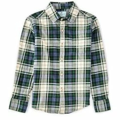 Budget ๐ฅฐ Class Club Big Boys 8-20 Plaid Flannel Long Sleeve Button Down ๐ Shirt Red/ivory ๐