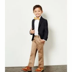 Best Sale 🌟 Class Club Gold Label Little Boys 3T-7 Flat-Front Twill Pants Stone 👏 -Class Club Shop unnamed file 455