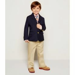 Best Sale 🌟 Class Club Gold Label Little Boys 3T-7 Flat-Front Twill Pants Stone 👏 -Class Club Shop unnamed file 456