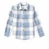 Budget 😉 Class Club Little Boys 2T-7 Long Sleeve Plaid Check Sportswear 👚 Shirt Blue 🧨