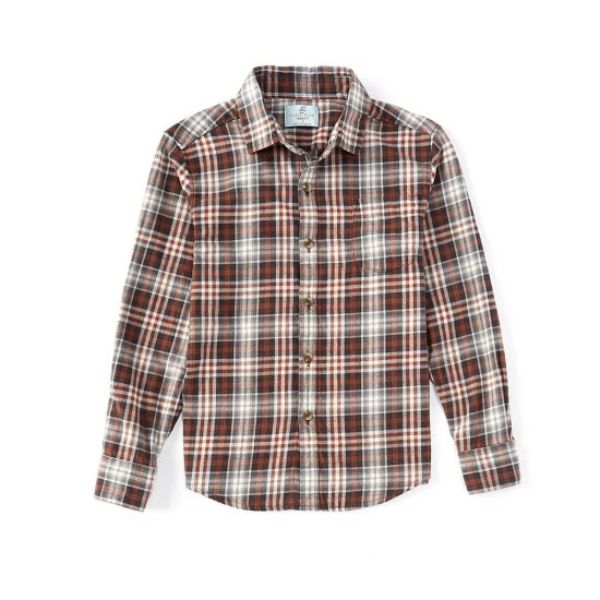 Buy โค๏ธ Class Club Big Boys 8-20 Plaid Flannel Long Sleeve Button Down ๐ Shirt Rust ๐งจ 1 Buy โค๏ธ Class Club Big Boys 8-20 Plaid Flannel Long Sleeve Button Down ๐ Shirt Rust ๐งจ