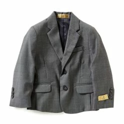 Promo 🎁 Class Club Gold Label Little Boys 2T-7 Sharkskin Blazer Grey ✨