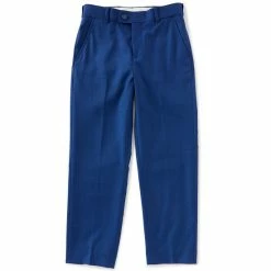 Coupon 🧨 Class Club Gold Label Big Boys 8-20 Modern Fit French Blue 👗 Dress Pants ❤️