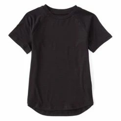 Coupon 💯 Kinetic Class Club Big Boys 8-20 Short Sleeve Drop Needle Raglan Tee Black 🛒