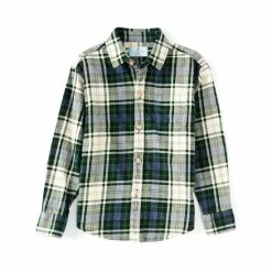 Buy ⌛ Class Club Little Boys 2T-7 Plaid Flannel Long Sleeve Button Down 👚 Shirt Red/ivory 🔥