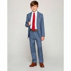 Coupon 🧨 Class Club Gold Label Big Boys 8-20 Window Pane 👗 Dress Pants Blue ⌛ -Class Club Shop unnamed file 629