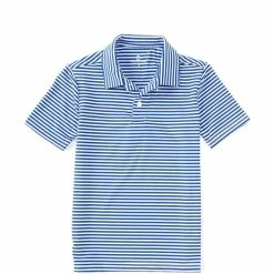 Cheapest 🔥 Class Club Big Boys 8-20 Stripe Synthetic Short Sleeve Performance Polo Navy/grey Heather 🌟 -Class Club Shop unnamed file 634