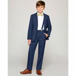 Outlet 🌟 Class Club Gold Label Big Boys 8-20 Glen Plaid Pants Navy 😀 -Class Club Shop unnamed file 708