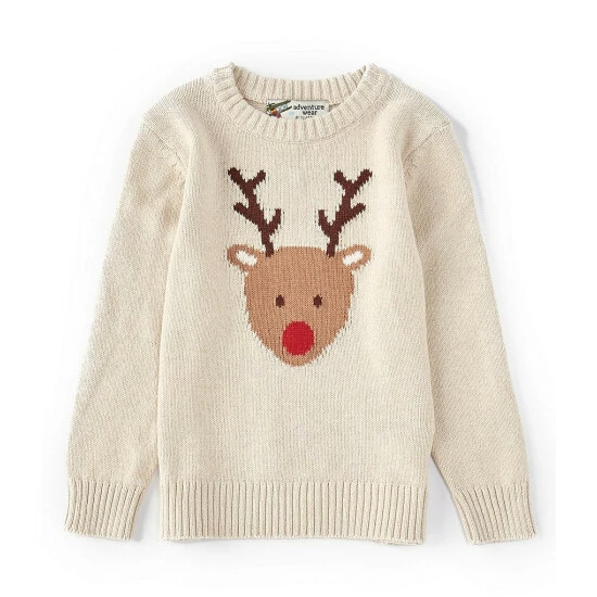 Buy 🌟 Adventure Wear By Class Club Little Boys 2T-6 Reindeer Crew Neck Long Sleeve Sweater Oatmeal Heather 💯 1 Buy 🌟 Adventure Wear By Class Club Little Boys 2T-6 Reindeer Crew Neck Long Sleeve Sweater Oatmeal Heather 💯
