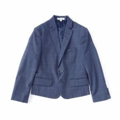 Best deal 🔥 Class Club Big Boys 8-20 Window Pane Plaid 👗 Dress Jacket Blue 🔔