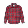 Discount 🧨 Class Club Little Boys 2T-7 Plaid Flannel Long Sleeve Button Down 👕 Shirt Red/green 🛒