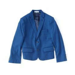 Promo 🤩 Class Club Big Boys 8-20 Sharkskin 👗 Dress Jacket French Blue 🧨