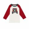New ✨ Adventure Wear By Class Club Little Boys 2T-6 Jeep Applique Long Sleeve Crew Neck Tee Red 🌟