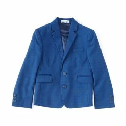 Best Sale ⌛ Class Club Little Boys 3T-7 Sharkskin 👗 Dress Jacket French Blue 🎁