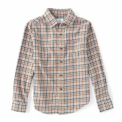 Best Sale 🌟 Class Club Big Boys 8-20 Plaid Flannel Long Sleeve Button Down 👕 Shirt Navy 🔔