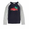 Hot Sale ✨ Class Club Little Boys 2T-7 Truck Long Sleeve Raglan Crew Neck Sweater Navy 🎉