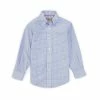 New 💯 Class Club Class Club Gold Label Little Boys 2T-7 Long-Sleeve Non-Iron Checked 👗 Dress 👕 Shirt Blue 😍