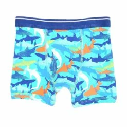 Best Pirce 🌟 Adventure Wear By Class Club Little Boys 2T-5T Shark Boxer Briefs Green Multi ✔️
