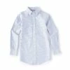 Hot Sale 🎁 Class Club Gold Label Big Boys 8-20 Long-Sleeve Non-Iron Check Button-Down 👗 Dress 👚 Shirt White 🔥