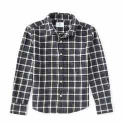 Brand new 🤩 Class Club Big Boys 8-20 Flannel Plaid Button Front 👕 Shirt Blue Heather 👏