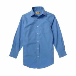 Wholesale 🔔 Class Club Gold Label Big Boys 8-20 Solid 👗 Dress 👕 Shirt Blue 🌟