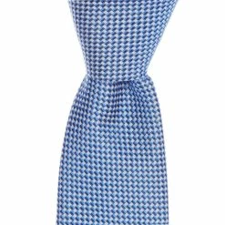 Promo 💯 Class Club Boys 50#double; Texture Pattern Tie Blue 🛒