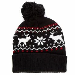 Buy 😉 Class Club Boys Deer Fairisle Knit Beanie Black 🤩