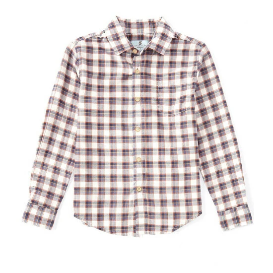 Buy π Class Club Big Boys 8-20 Plaid Flannel Long Sleeve Button Front π Shirt Ivory π 1 Buy π Class Club Big Boys 8-20 Plaid Flannel Long Sleeve Button Front π Shirt Ivory π