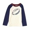 Flash Sale 🔥 Adventure Wear By Class Club Little Boys 2T-6 Colorblock Football Long Sleeve Tee Oatmeal Heather 😀