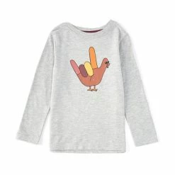 Deals 🔥 Adventure Wear By Class Club Little Boys 2T-6 Rock N Roll Turkey Long Sleeve Tee Grey Heather 😀