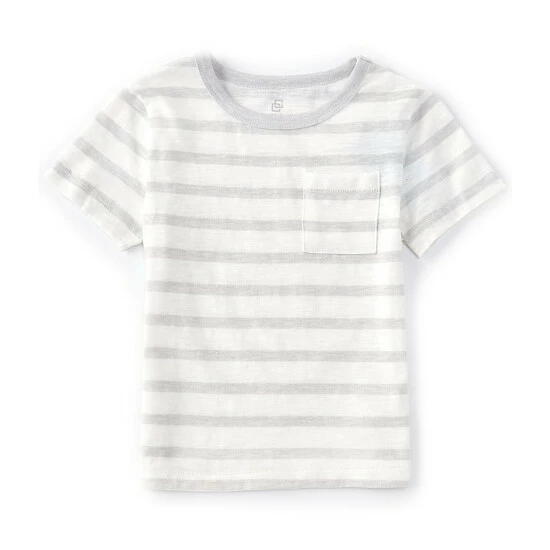 Best Sale ❤️ Class Club Little Boys 2T-7 Striped Short Sleeve Patch Pocket Tee Grey 🎉 1 Best Sale ❤️ Class Club Little Boys 2T-7 Striped Short Sleeve Patch Pocket Tee Grey 🎉
