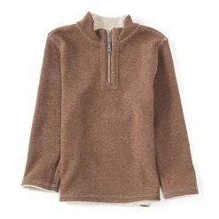 Top 10 ⌛ Class Club Little Boys 2T-7 Quarter Zip Reversible Flat Back Ribbed Pullover Rust Heather 🎁 -Class Club Shop unnamed file 99